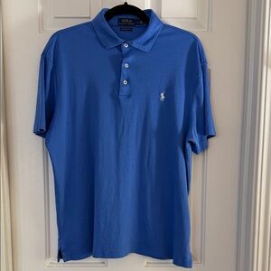 Polo by Ralph Lauren Men's Classic Blue Polo Shirt large